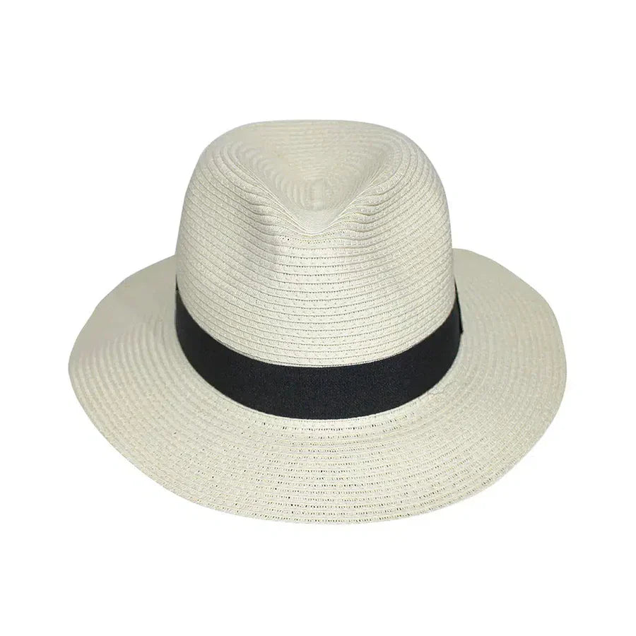 360Five Women's Fedora Hat | Clarke | Ivory /Black