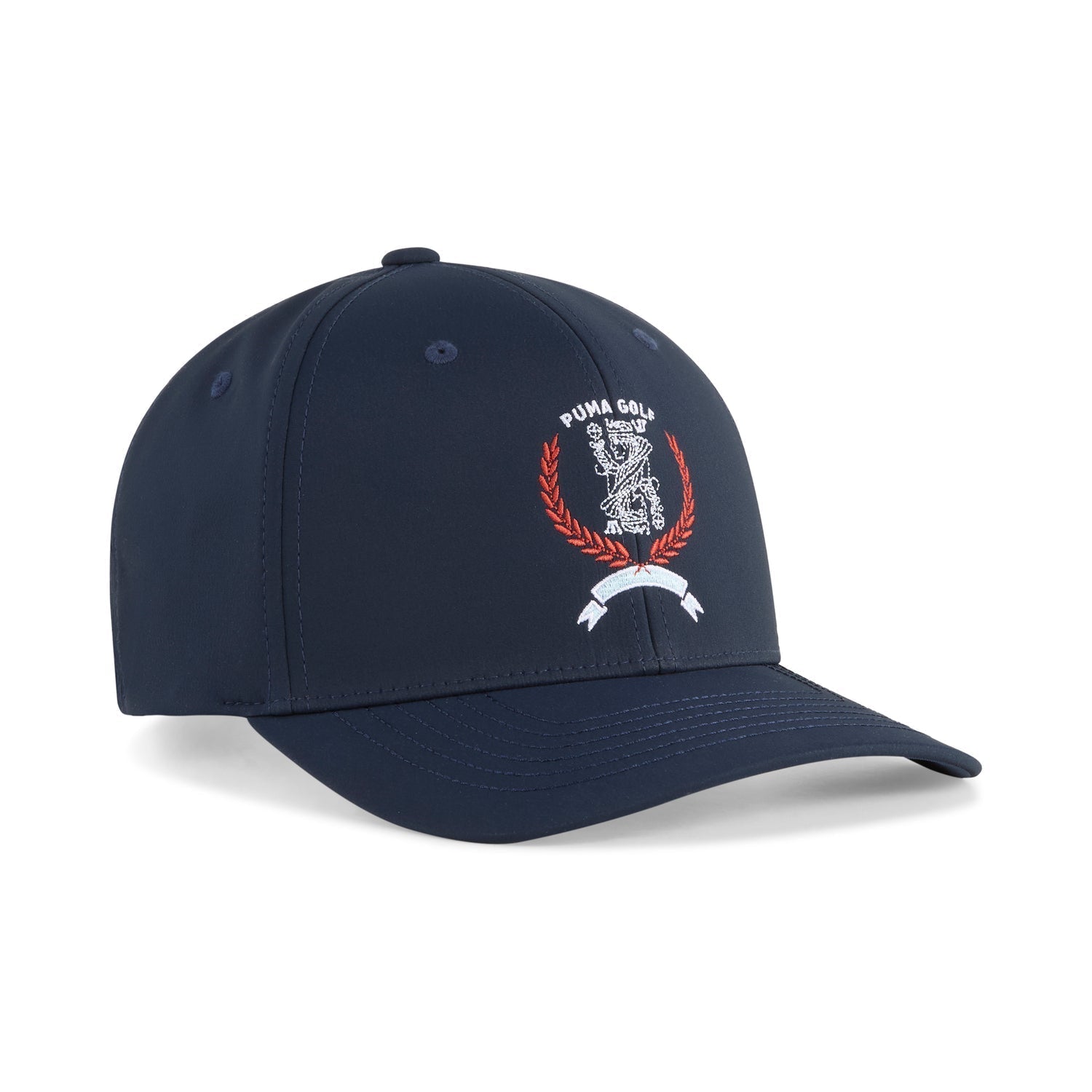Puma Golf Cap | Queen City Cap | Deep Navy/Red Fire