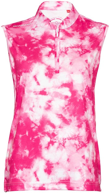 Women's Tie-Dye Sleeveless Golfer Polo Shirt