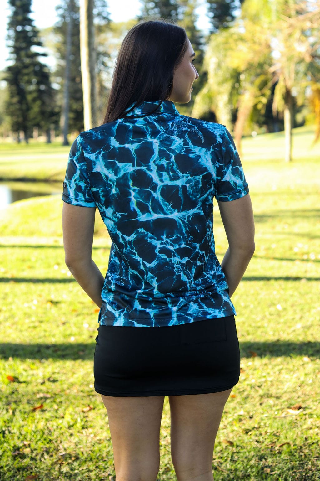 Custom Apparel Women's Funky Golf Shirt | Water Hazard