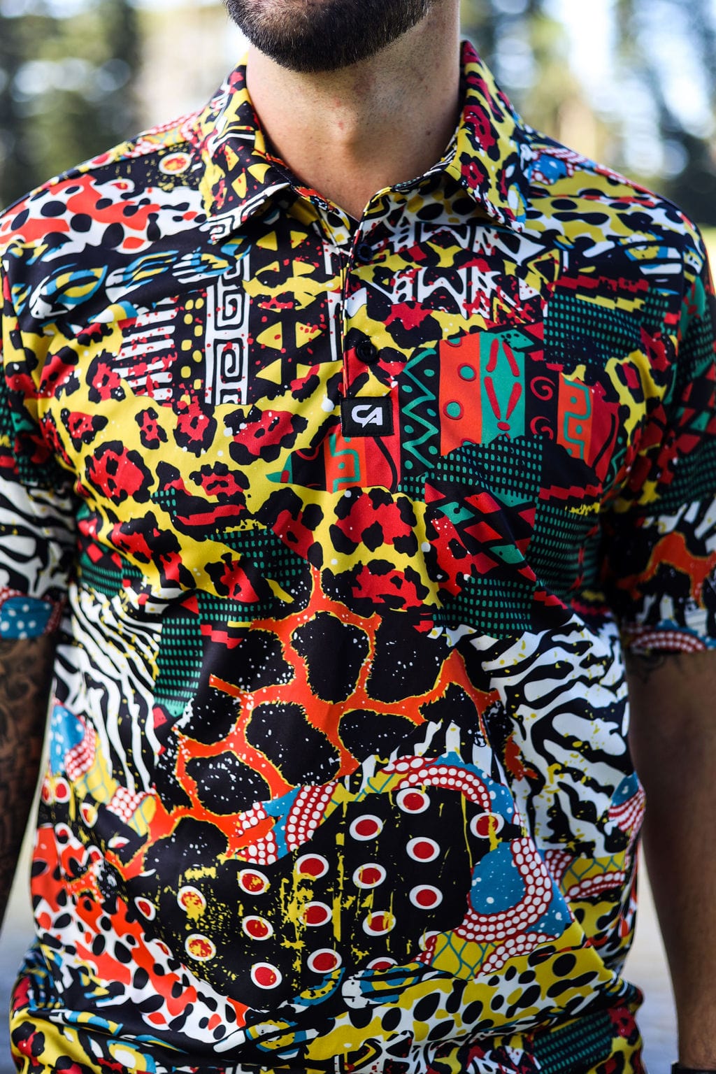 Custom Apparel Men's Funky Golf Shirt | Hide Of Africa