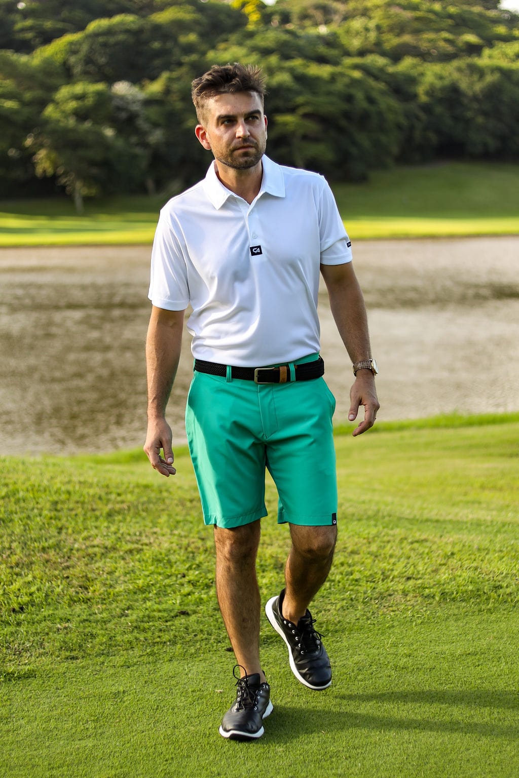 Custom Apparel Men's Golf Shorts | Pure motion | Green Teal