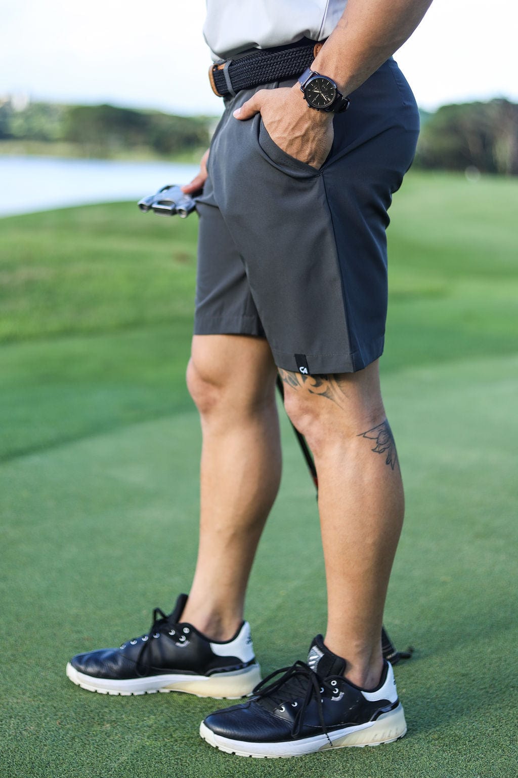 Custom Apparel Men's Golf Shorts | Pure Motion | Shadow Grey