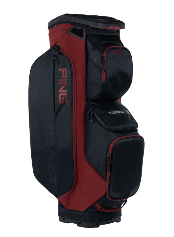 Ping Golf Bags | Traverse 244 Cart | Black Heather Red