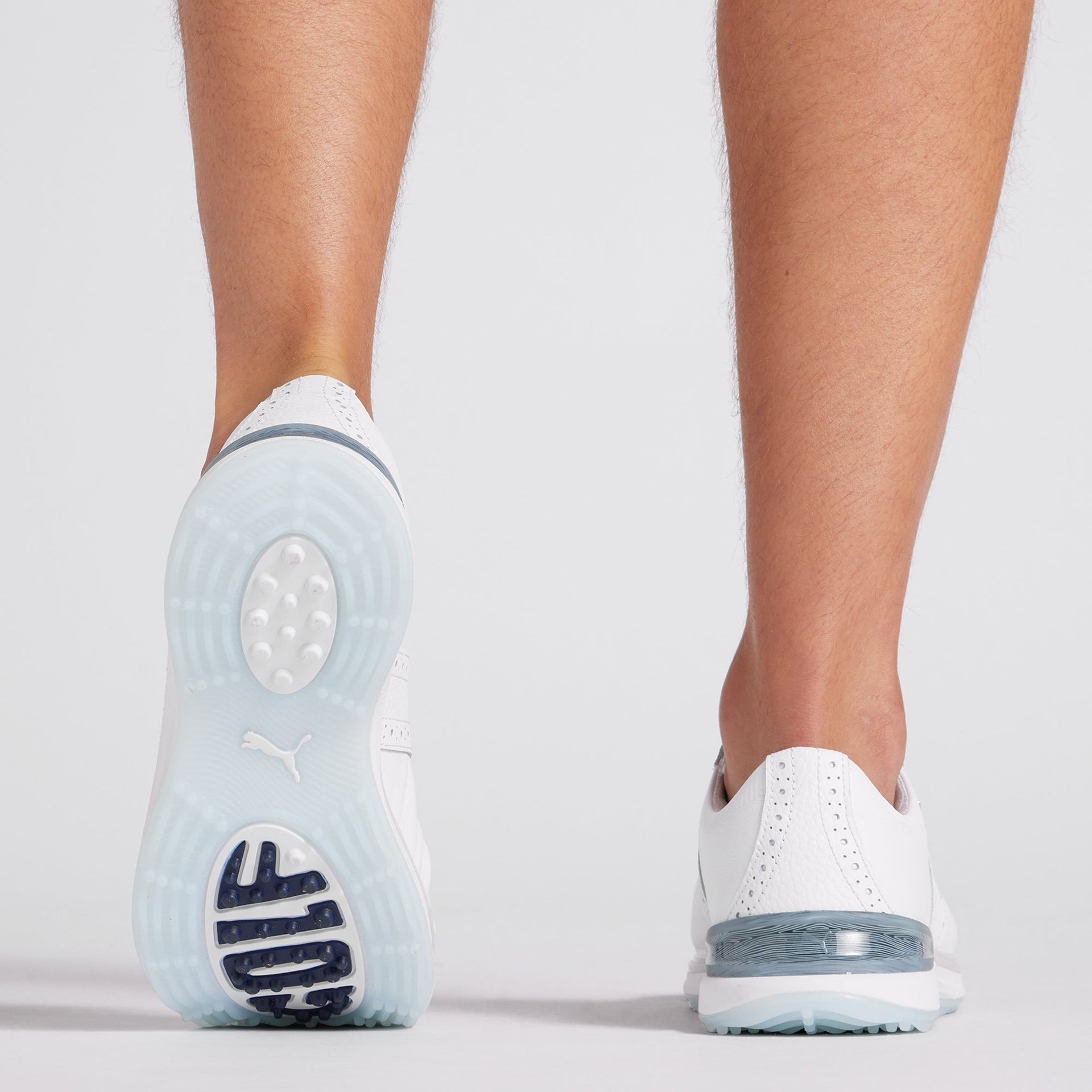 Puma Men's Golf Shoes | Avant | White/Ash Gray/Icy Blue