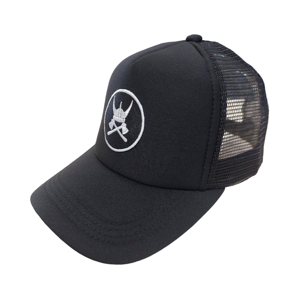 Sander Trucker Cap - Black - White Logo