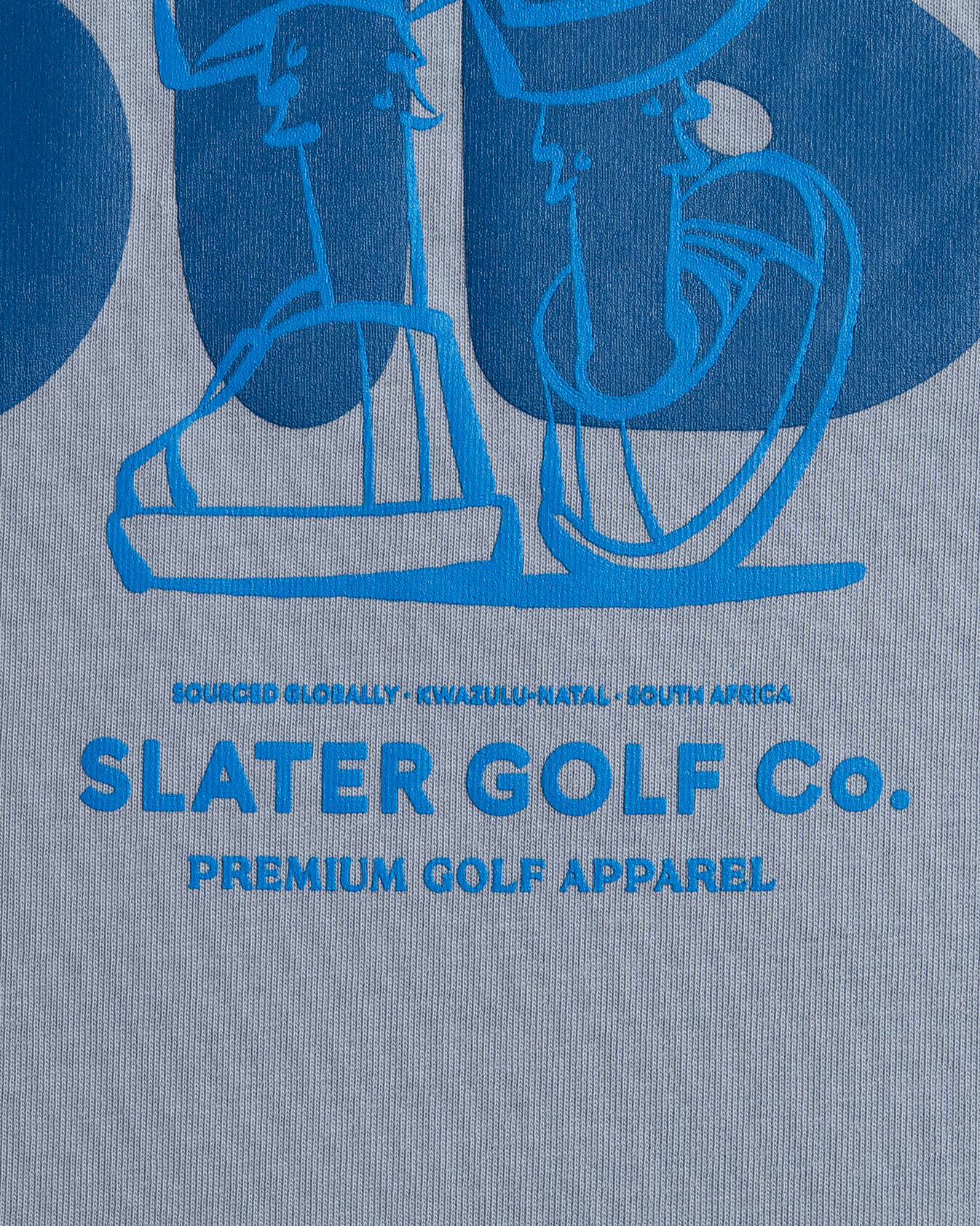 Slater Golf Men`s T-Shirt | Lifestyle | Walk Wild Side | Light Blue
