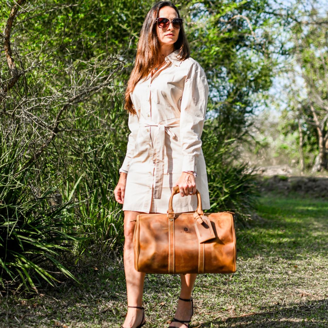 Balvaro Vintage Leather Urban Travel Bag