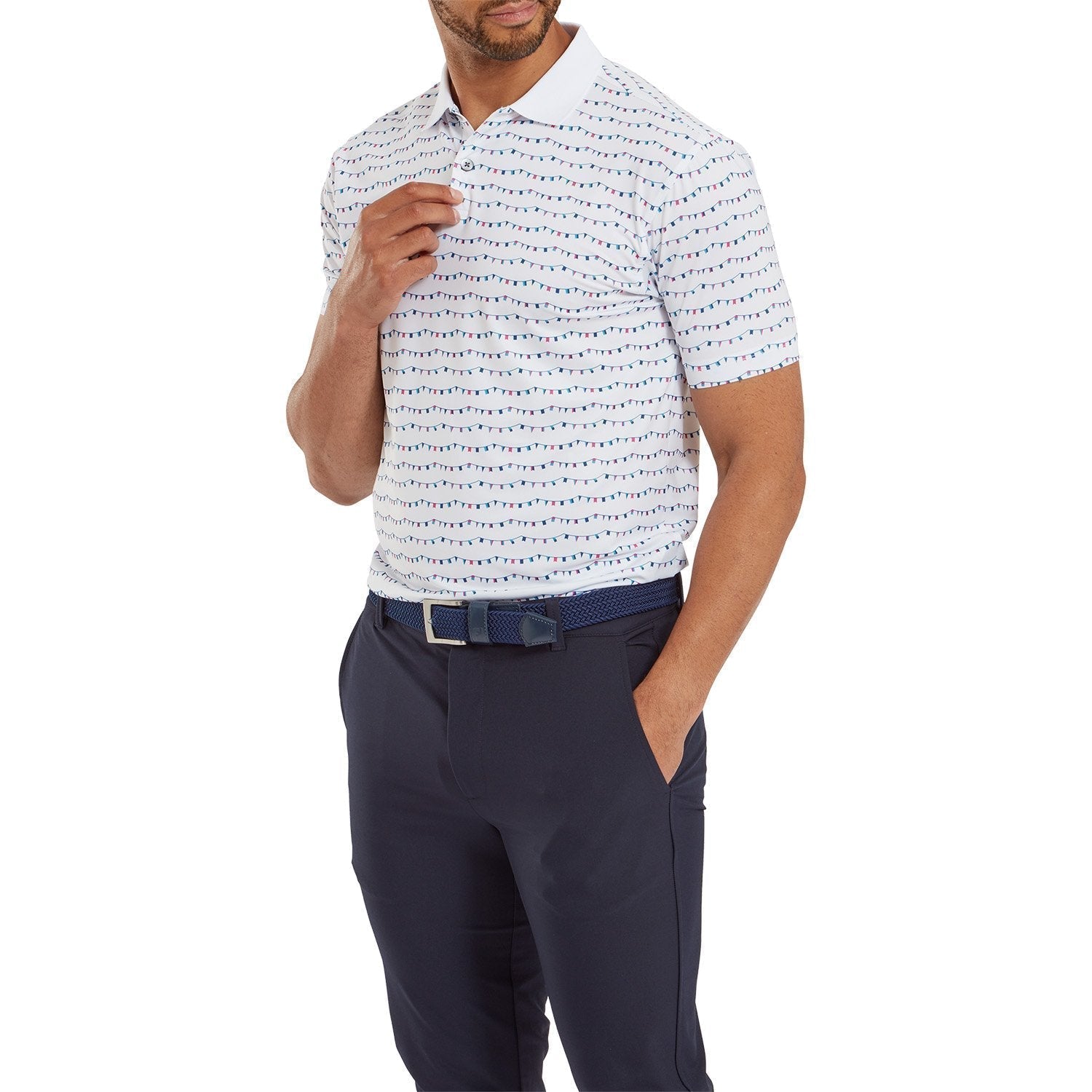 Footjoy Men's Golf Shirt | Flag Banner Print