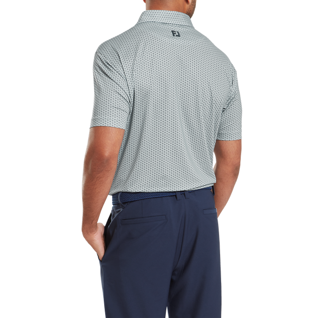 Footjoy Men`s Golf Shirt | EU Houndstooth | Grey