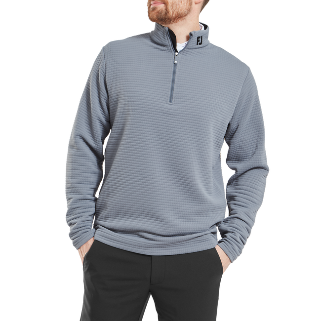 FootJoy Men's Golf Jersey | Quilt Texture Chill-Out | Flint