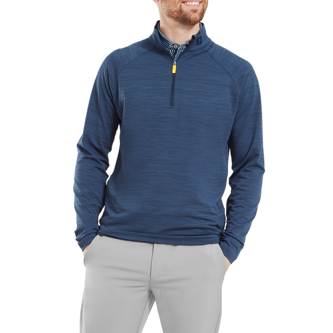 FootJoy Men's Golf Jersey | Wave Jacquard Chill-Out | Navy