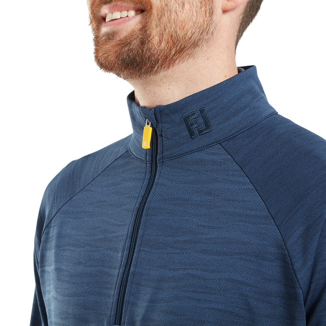 FootJoy Men's Golf Jersey | Wave Jacquard Chill-Out | Navy