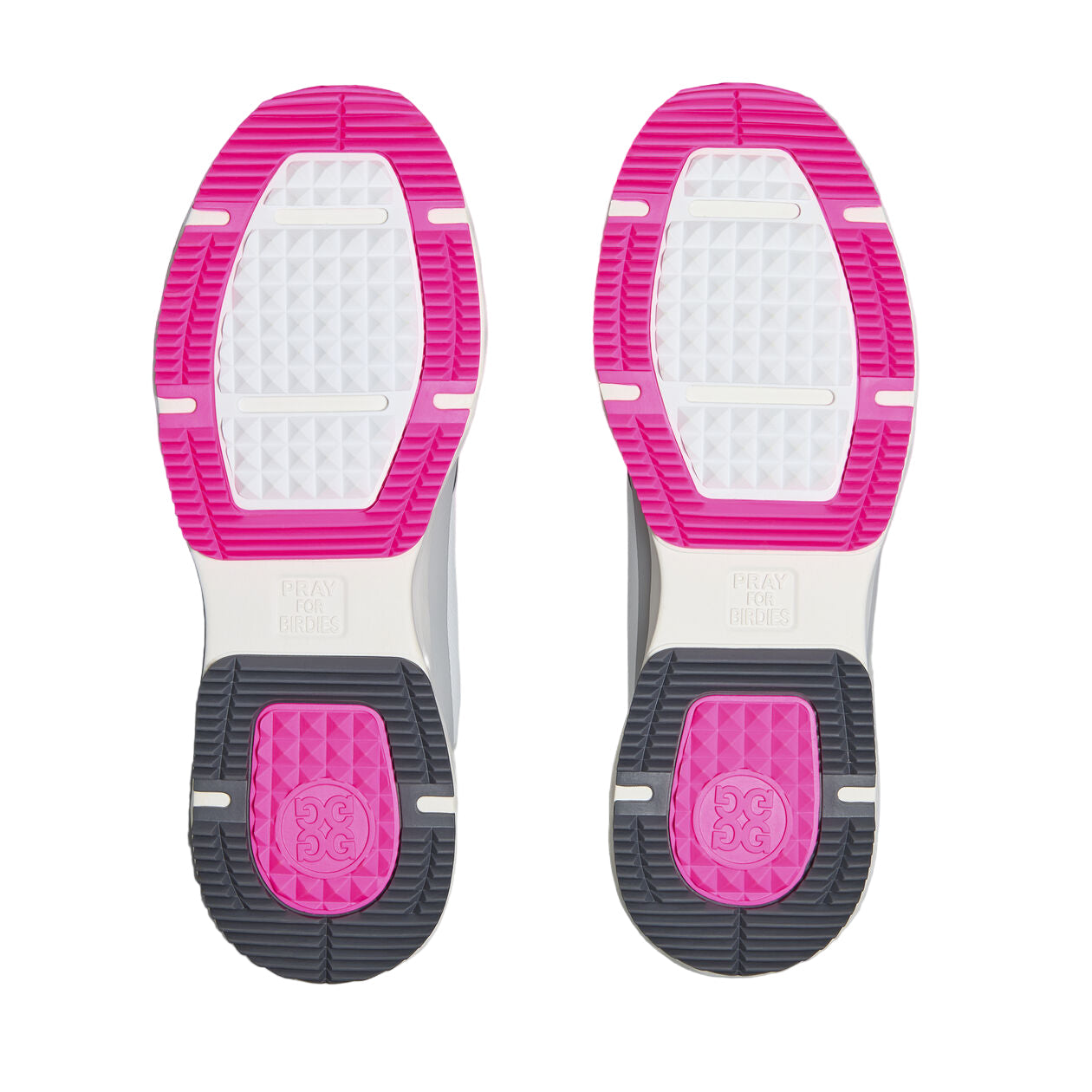 G/Fore Men`s Golf Shoe | MG4+ Stippled | Snow/Grey/Pink