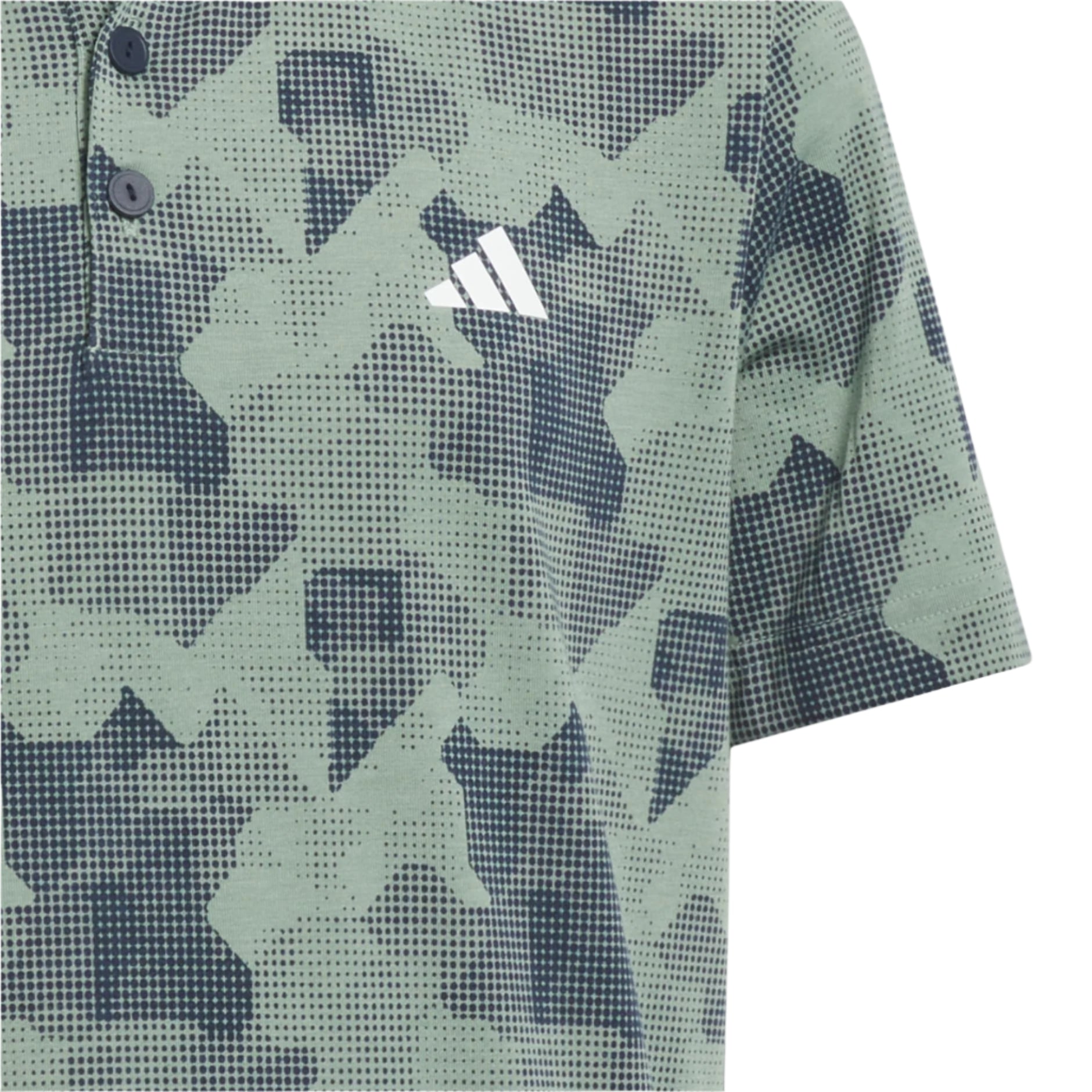 Adidas Junior Boy's Golf Shirt | B Script Polo | Green/Navy