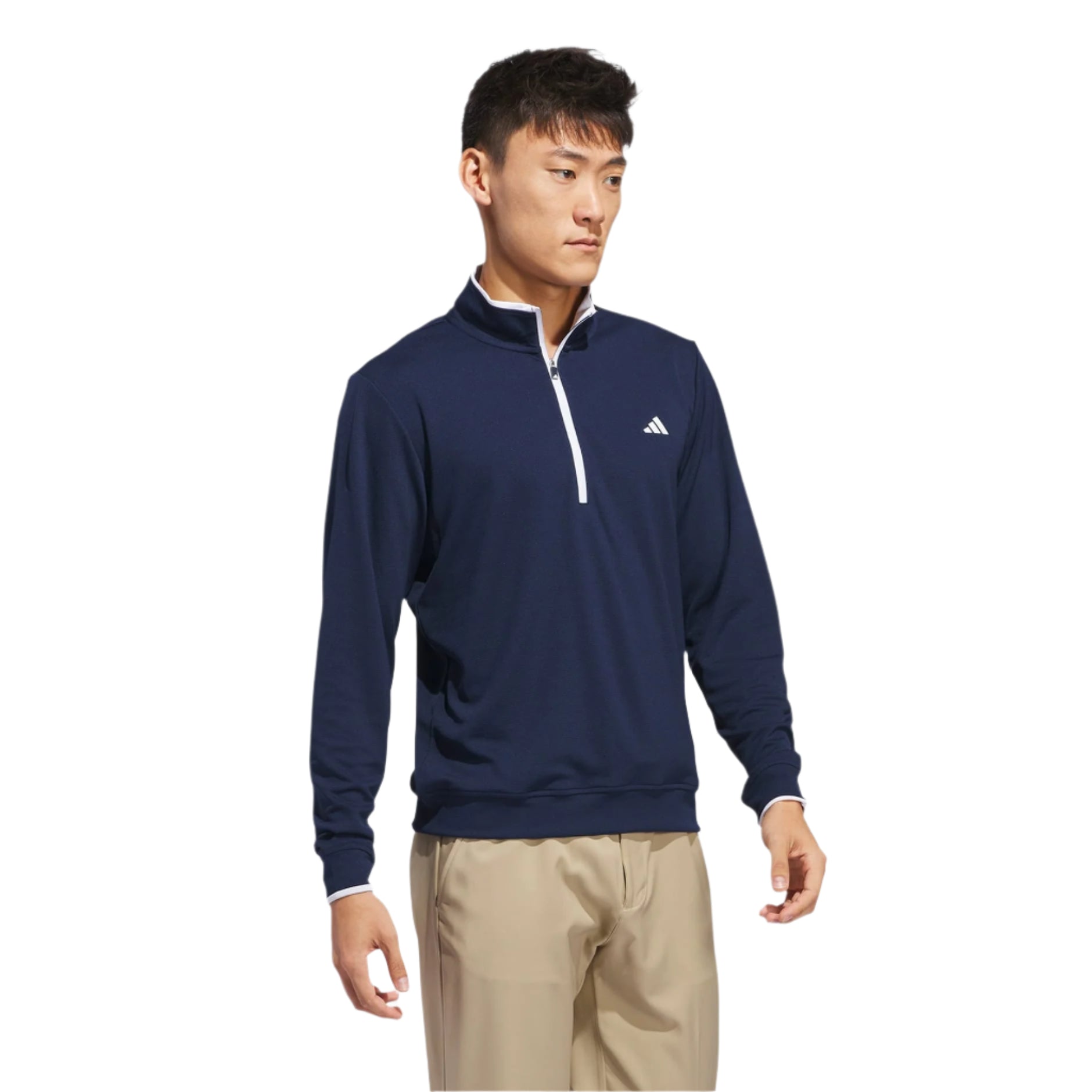 Adidas Men's Golf Sweatshirt | Light Weight | Quarter Zip | Navy/White