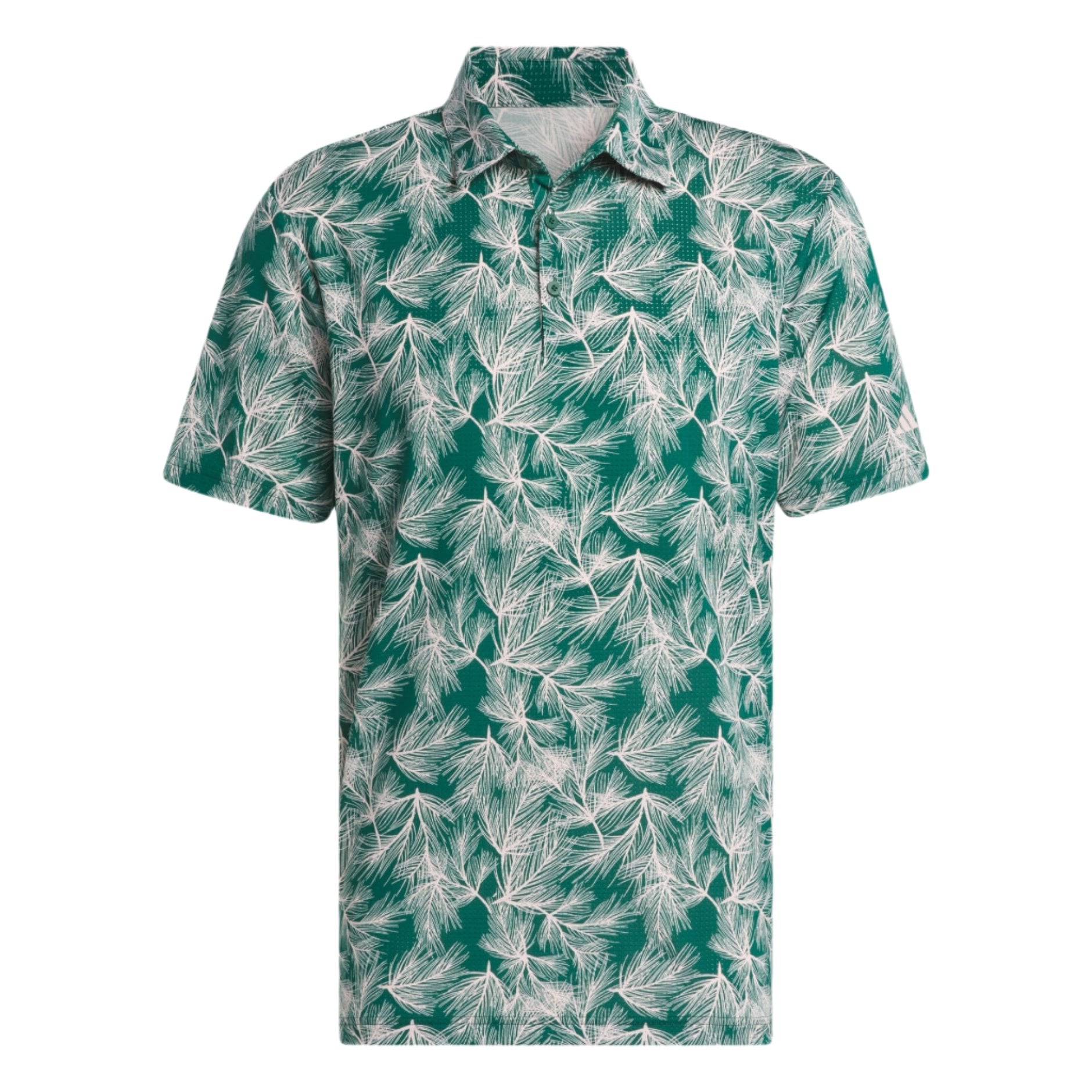 Adidas Men's Golf Shirt | Pine Print | Green