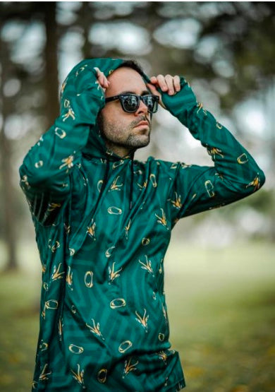 Custom Apparel Men's Golf Hoodies | Springbok | Green/Gold
