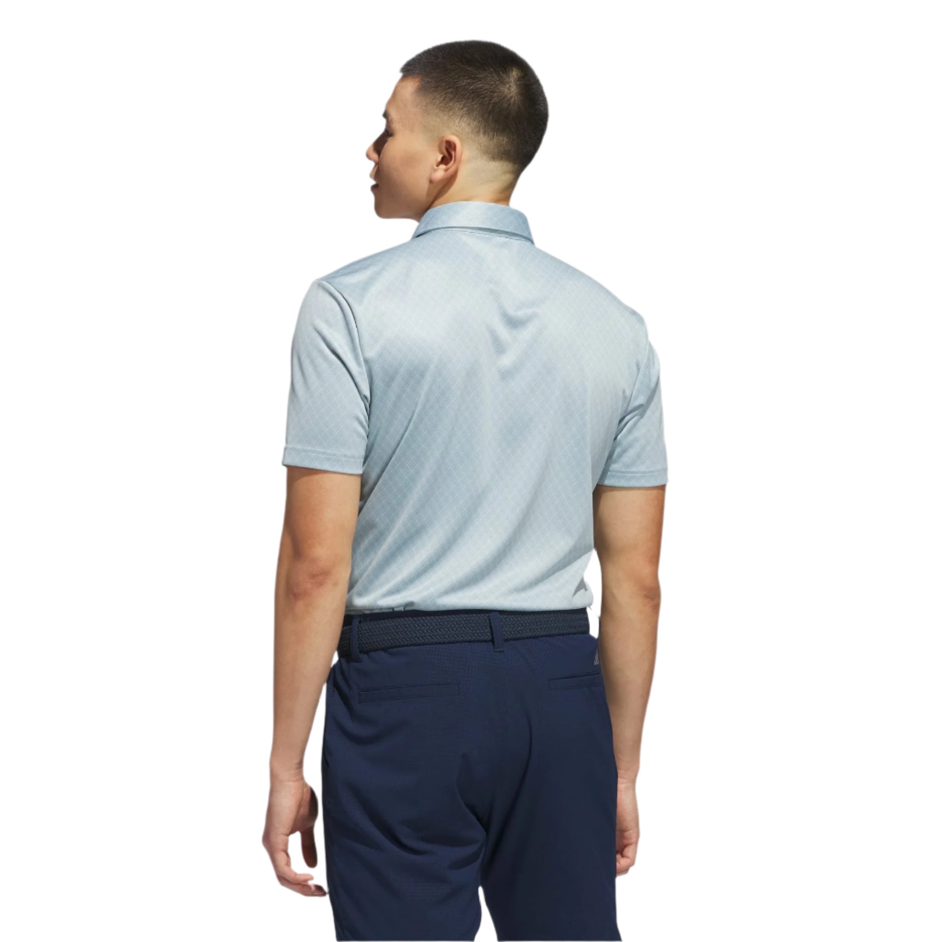 Adidas Men's Golf Shirt | Polo Core Print | Sage/White