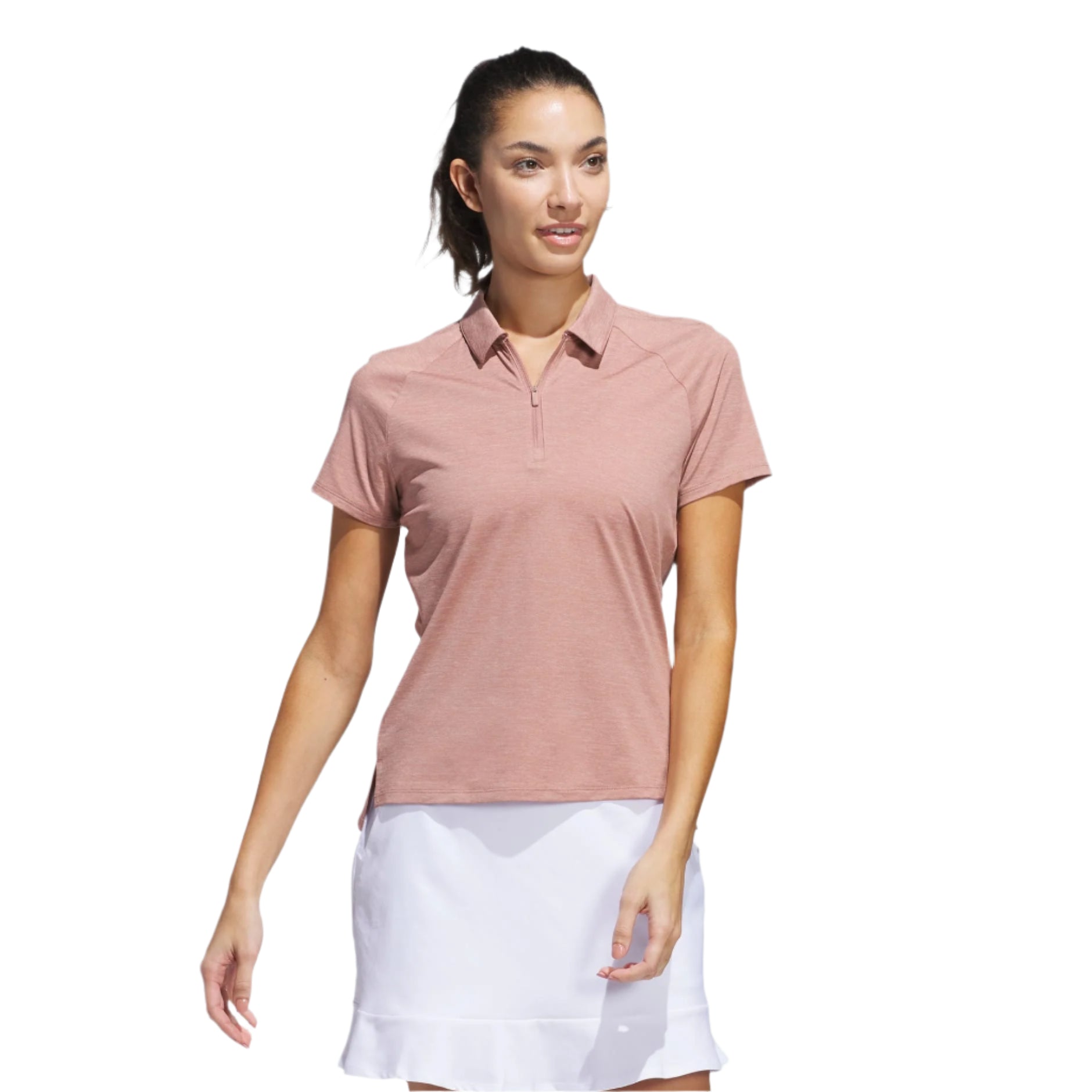 Adidas Women's Golf Shirt | Polo Performance | Half Zip | Peach