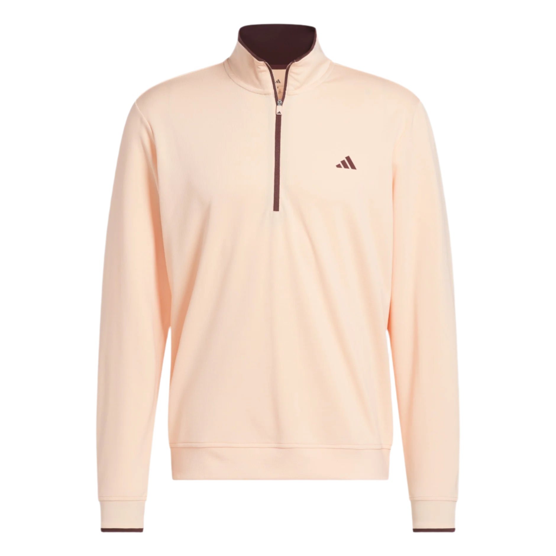 Adidas Men's Golf Sweatshirt | Performance Core | Quarter Zip | Peach/Black