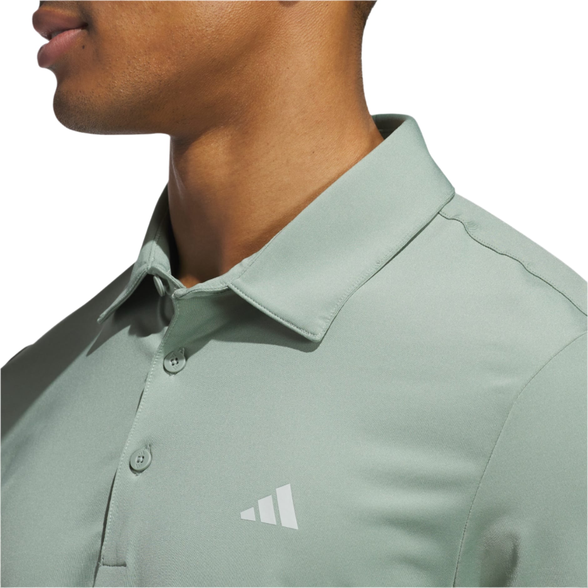 Adidas Men's Golf Shirt | Solid Polo | Sage/White