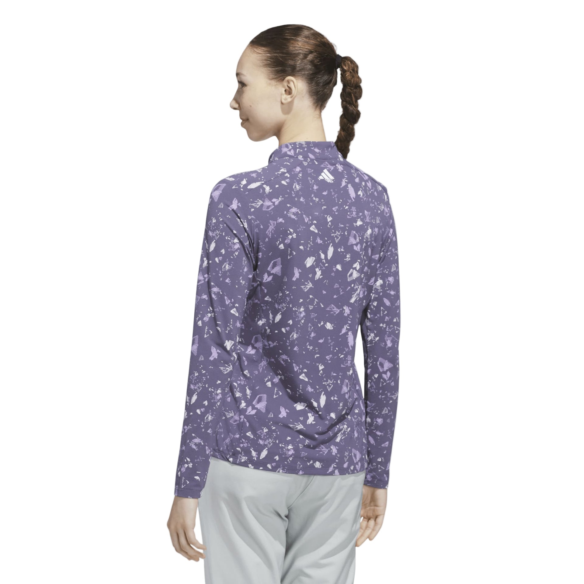 Adidas Women's Midlayer | Ultimate Printed Quarter-Zip | Purple