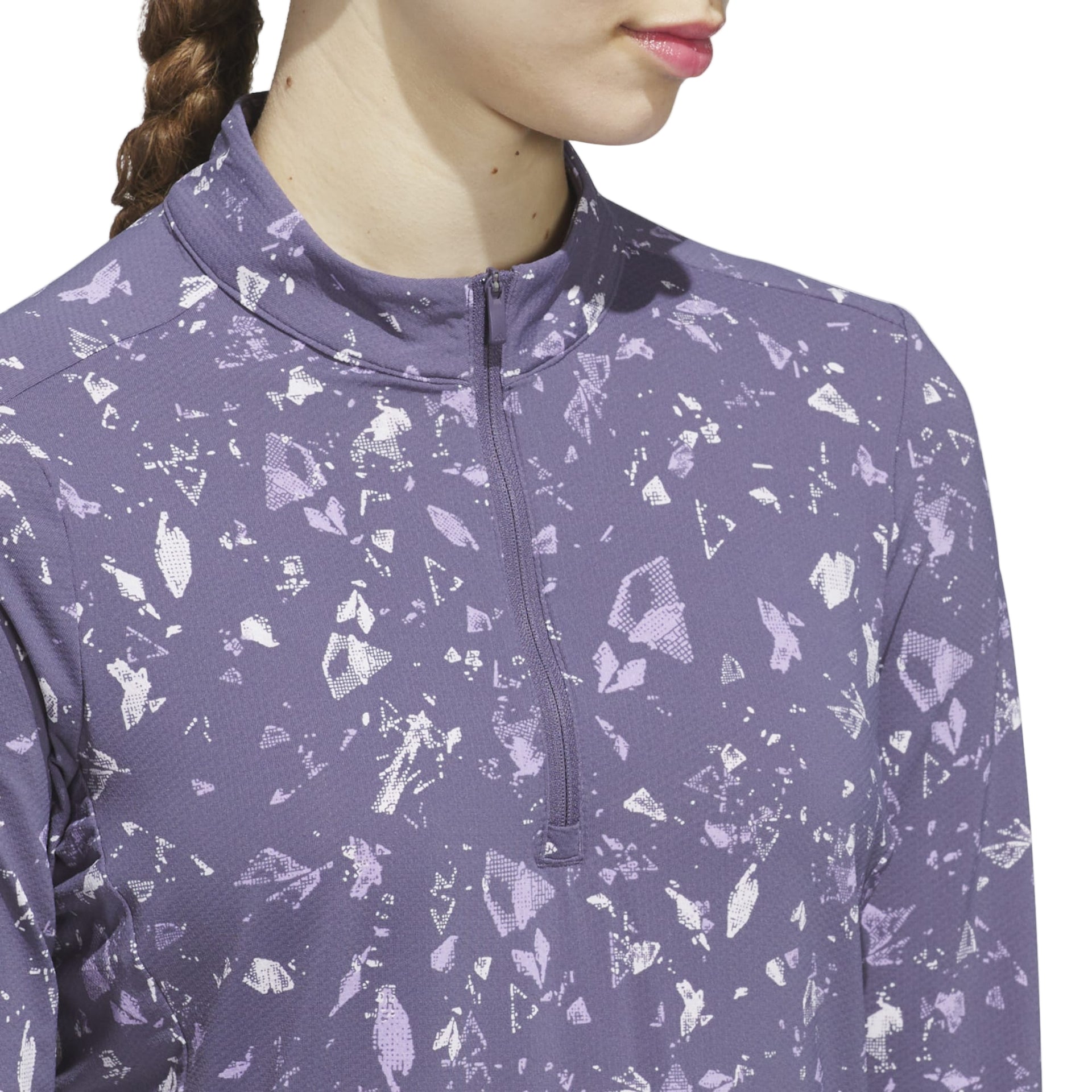 Adidas Women's Midlayer | Ultimate Printed Quarter-Zip | Purple
