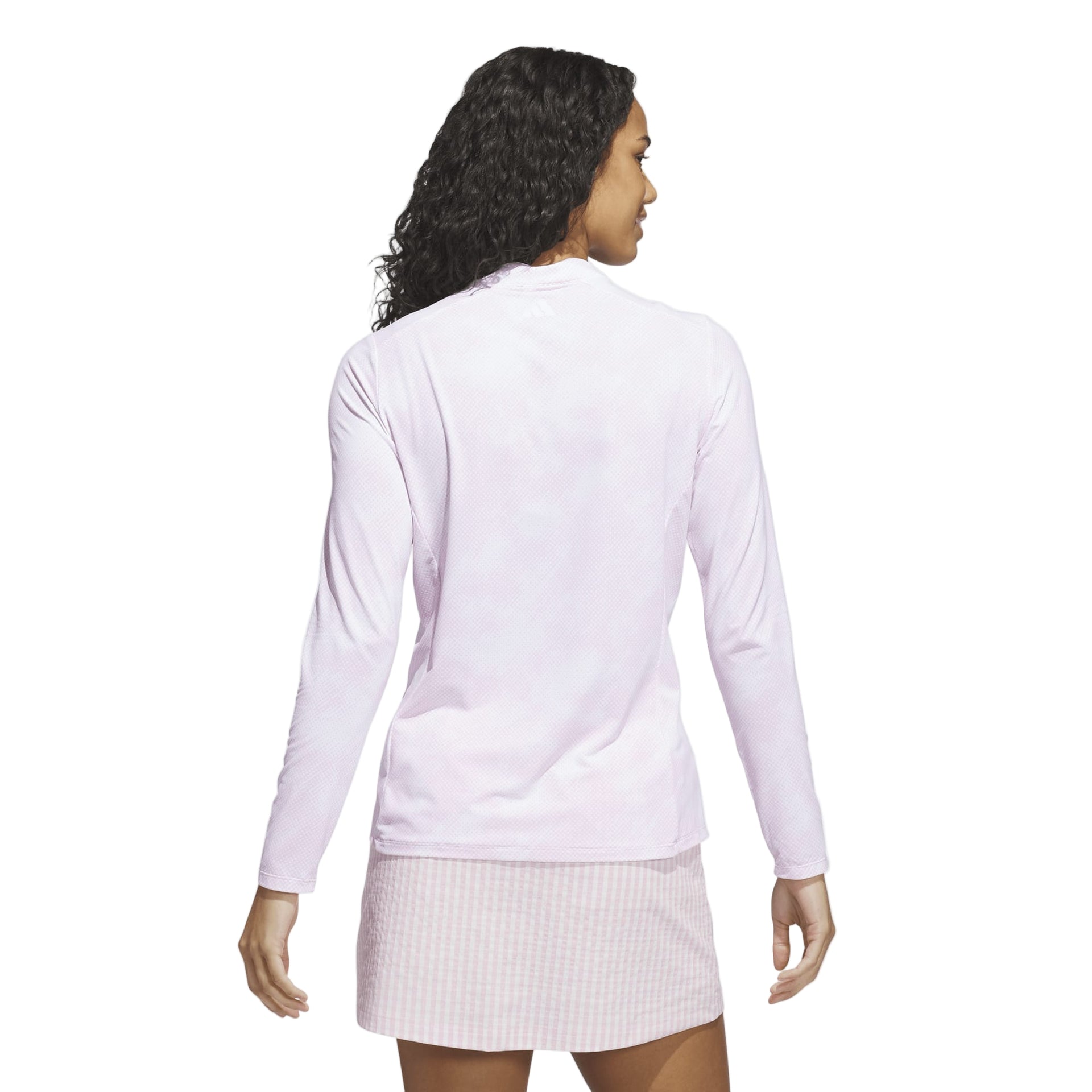 Adidas Women's Jersey | Printed Polo Quarter Zip | Pink