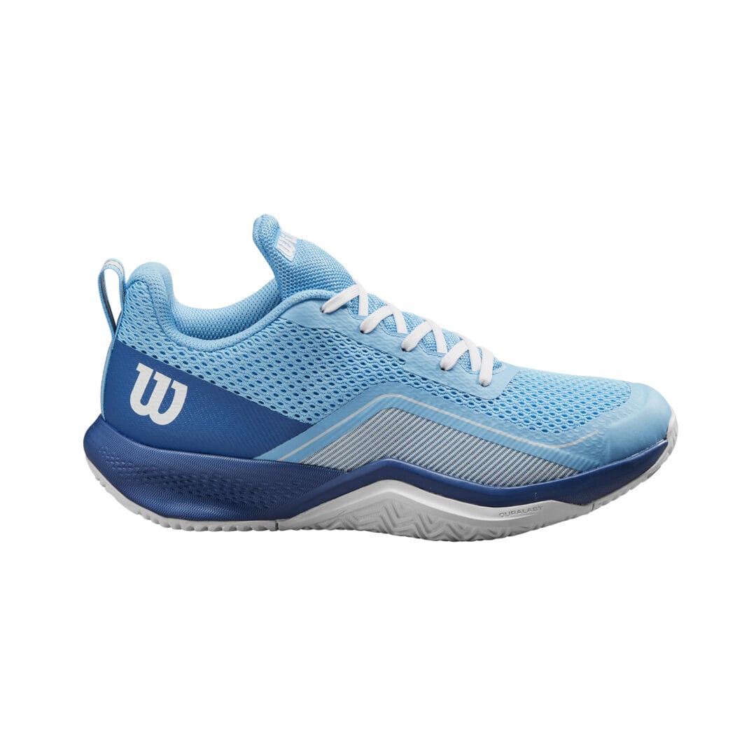 Wilson Padel Footwear | Ladies Rush Pro Lite Bonnie Blue - Deja Vu Blue - White (UK7.5)