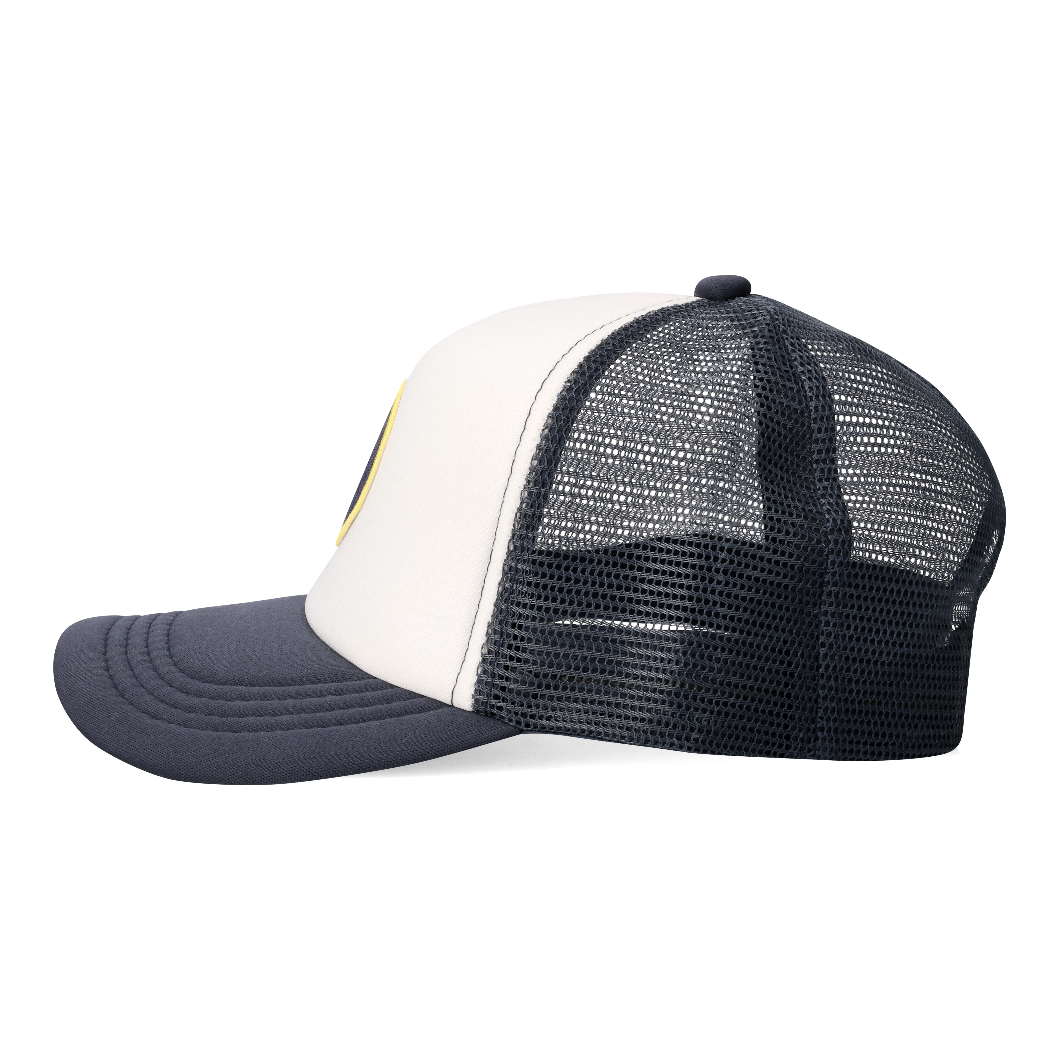 Sander Trucker Cap - Navy & White-Yellow logo