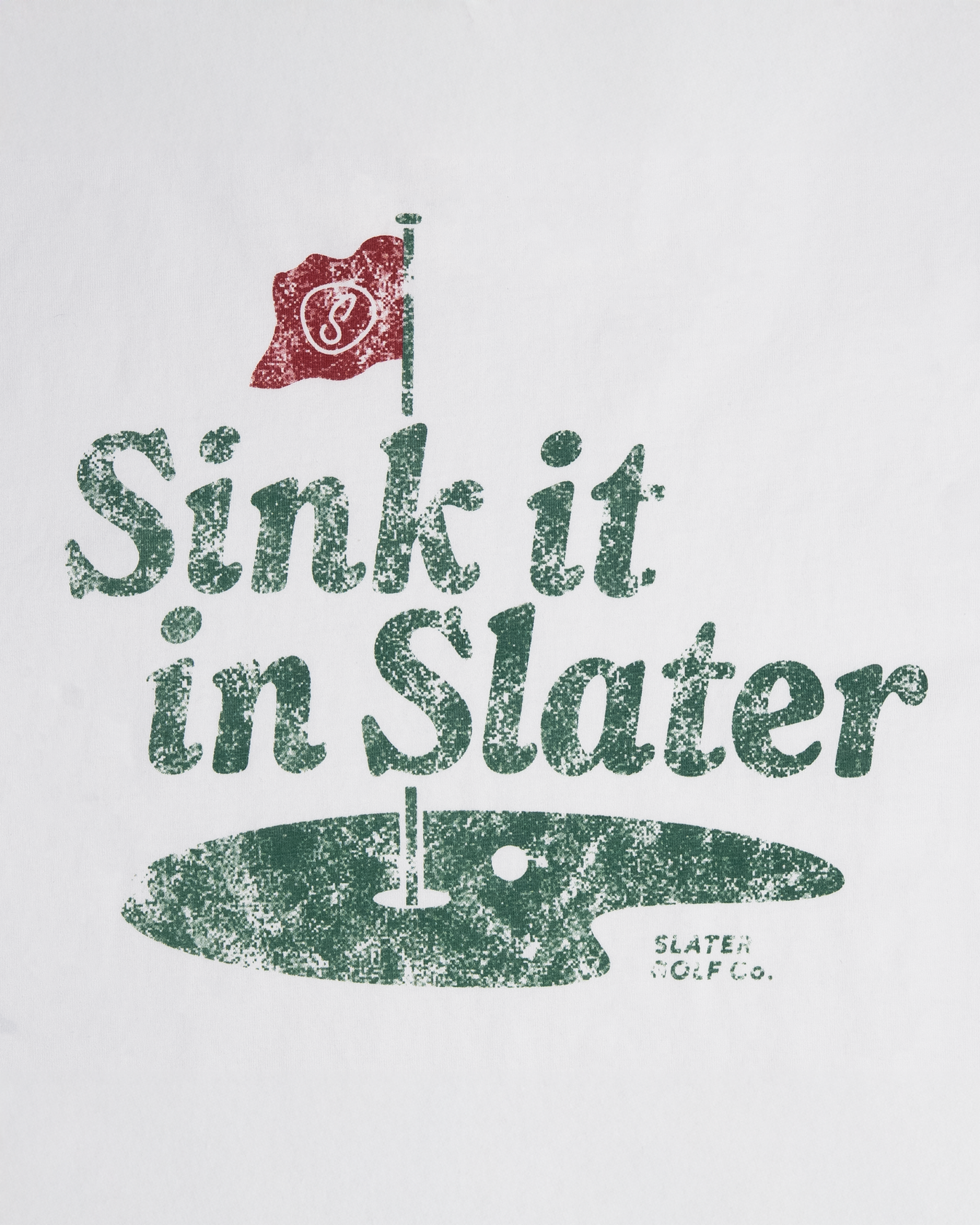 Slater Golf Men`s T-Shirt | Lifestyle | Sink It In | White