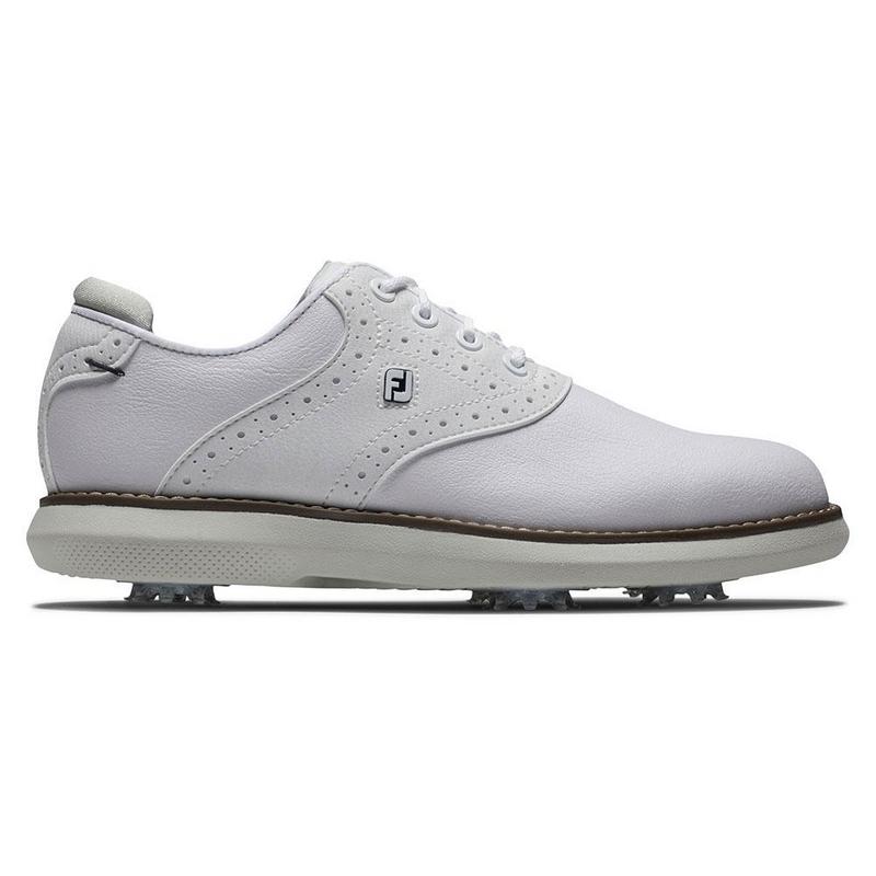 Footjoy Junior Golf Shoes | Traditions | White/White/Gray