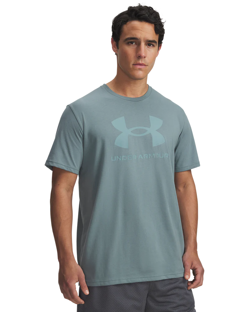 Under Armour Mens Golf Shirt | Sportstyle Logo Update LC SS | Jasper Blue