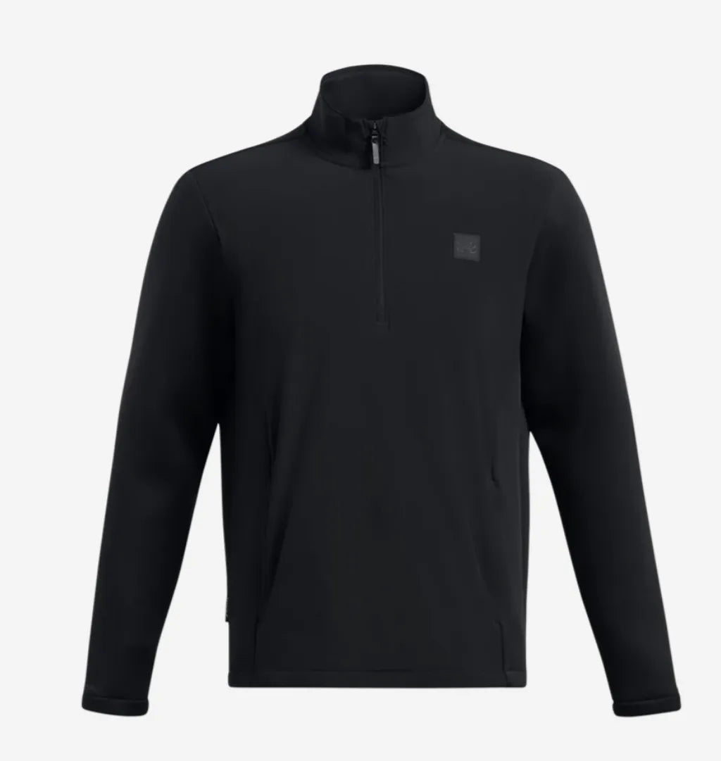 Under Armour Mens Golf Midlayer | Drive Pro Hybrid | Half Zip | Black