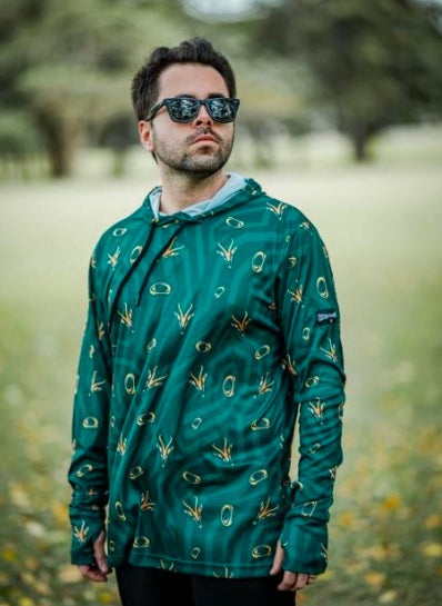 Custom Apparel Mens Golf Hoodies | Springbok | Green-Gold
