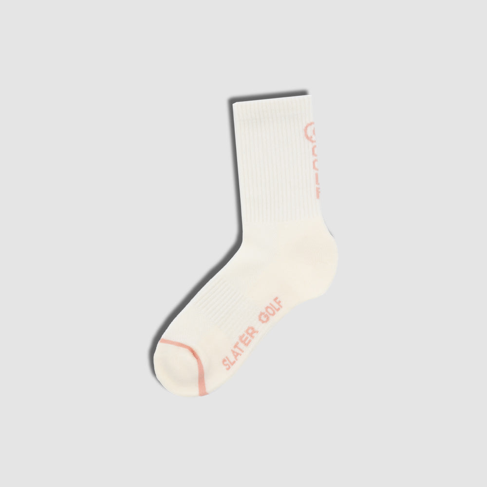 Slater Golf | Womens Crew Sock Pair | Cannoli Cream