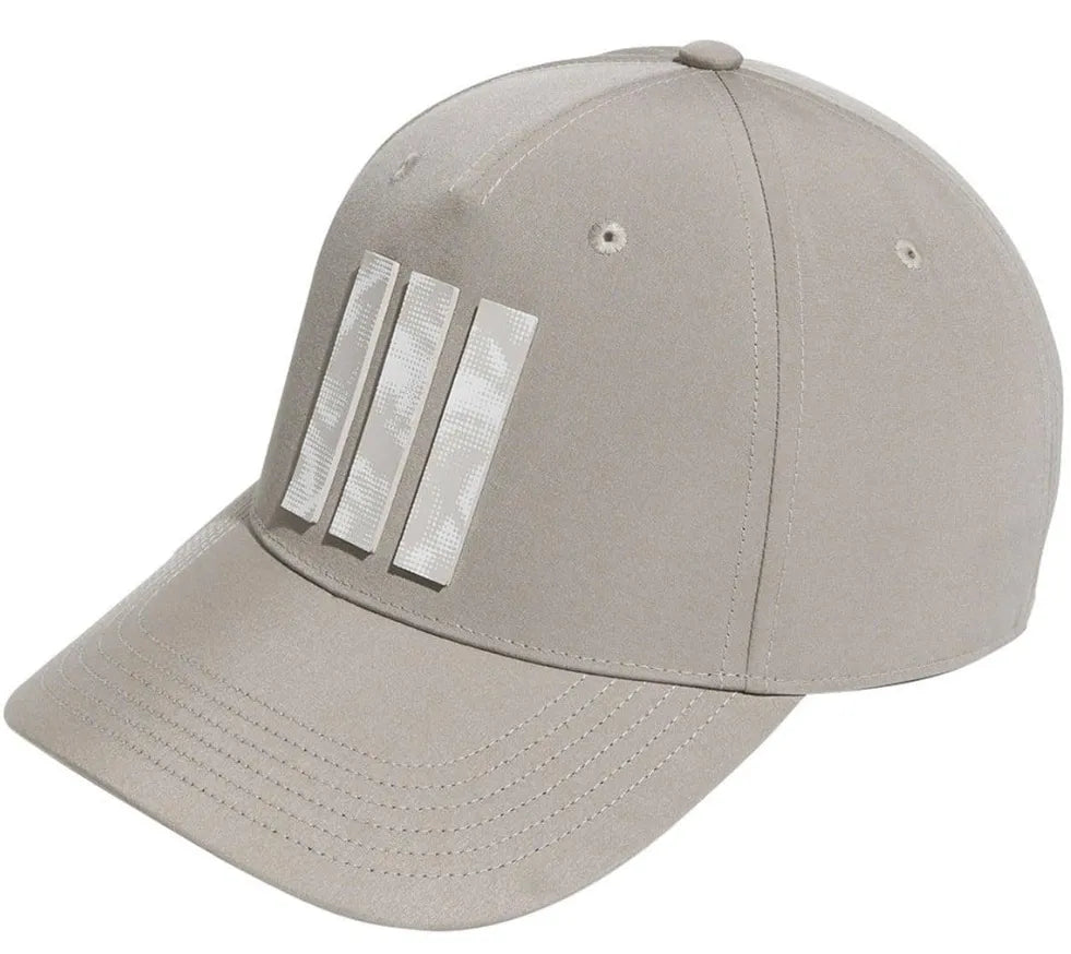 Adidas Mens Golf Cap | 3 Stripe Tour | Beige
