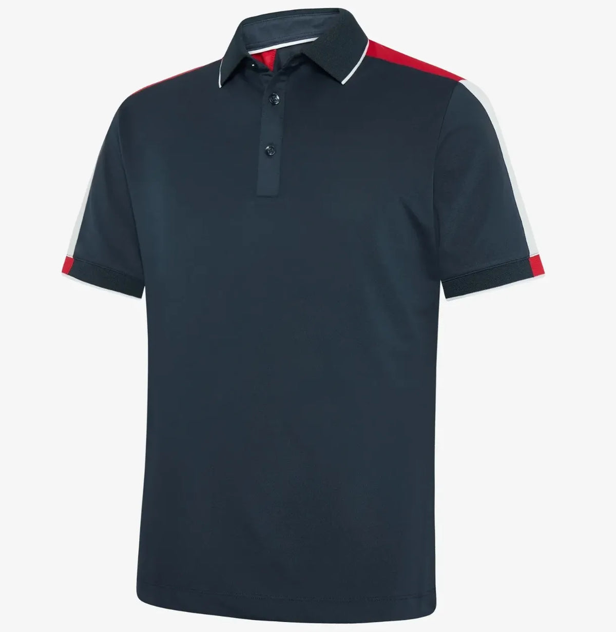 Galvin Green Mens Golf Shirt | Mulligan | Navy-Red-White