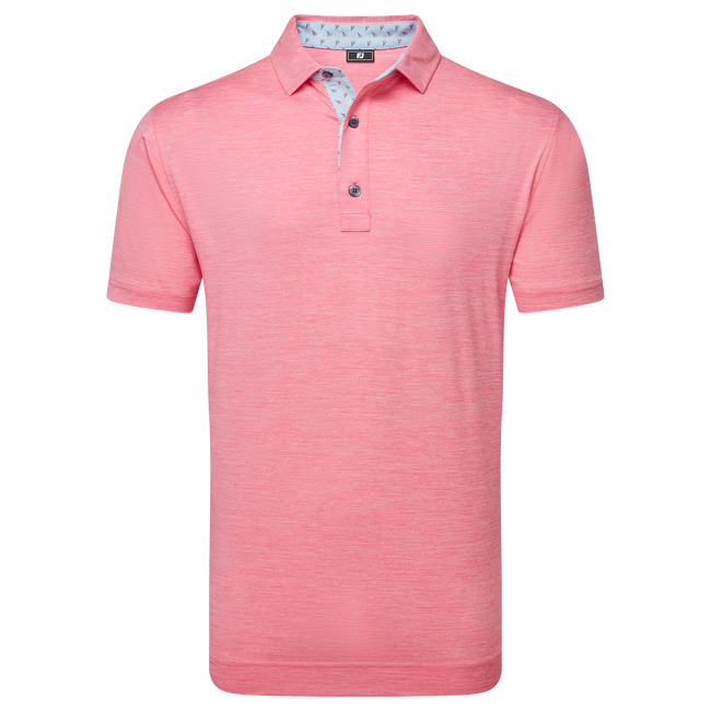 Footjoy Mens Golf Shirt | EU Heather Lisle | Pink Lemonade