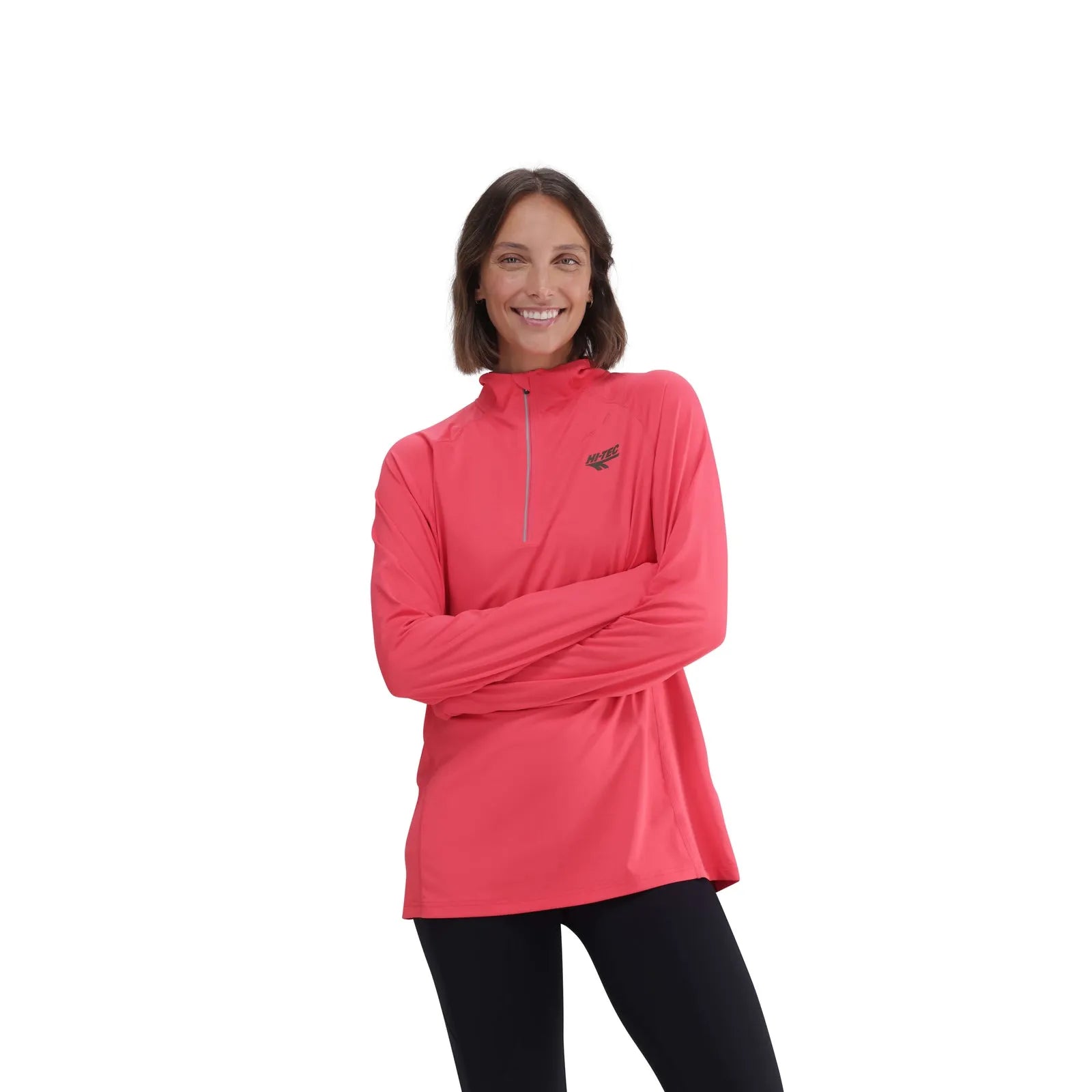 Hi Tec Womens Golf Mid Layer | Leo| 1/4 Zip | Rouge Red