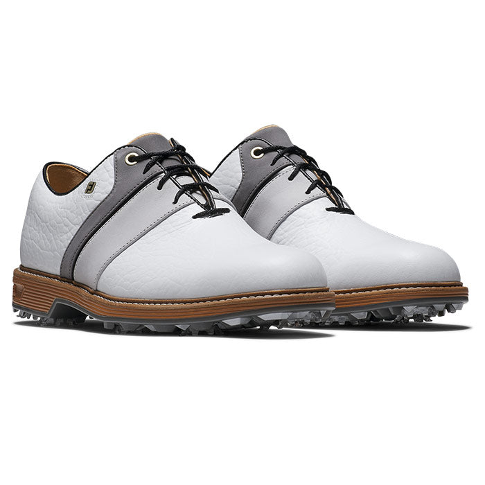 Footjoy Mens Golf Shoes | Premiere Series Packard | White-Grey-Black 1d
