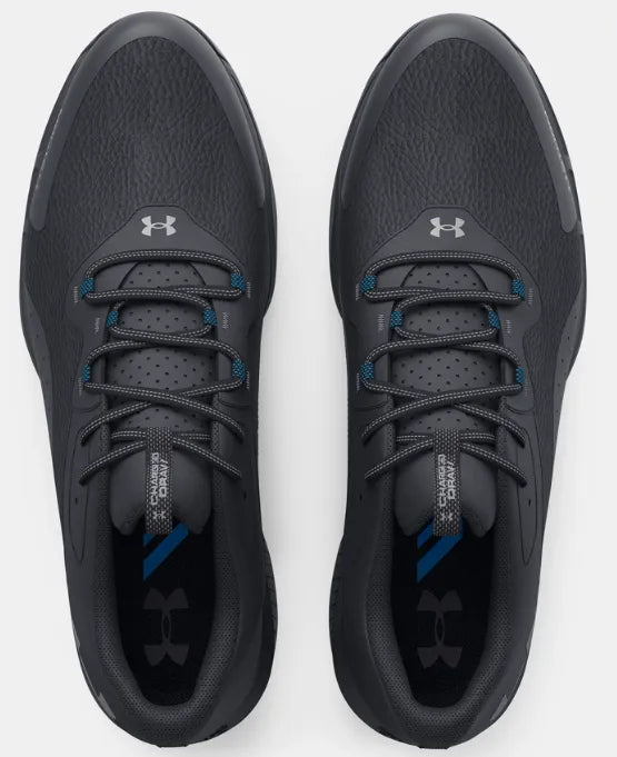 Under Armour Mens Golf Shoes | Charged Draw 2 Wide | Black-Black