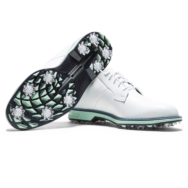 Footjoy Mens Golf Shoes | Premiere Series Field | White-Mint-Blue