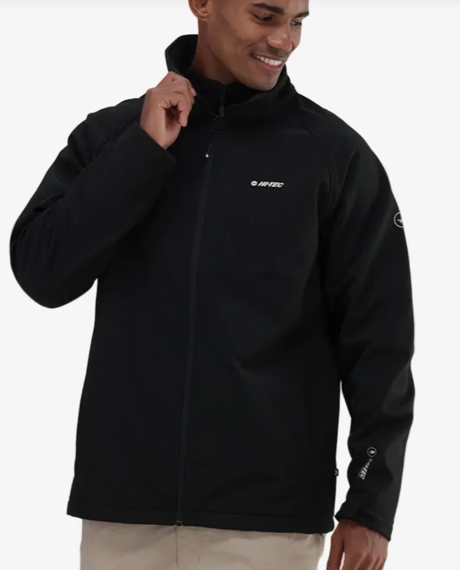 Hi-Tec Mens Golf Jacket | Nimba Softshell | Black