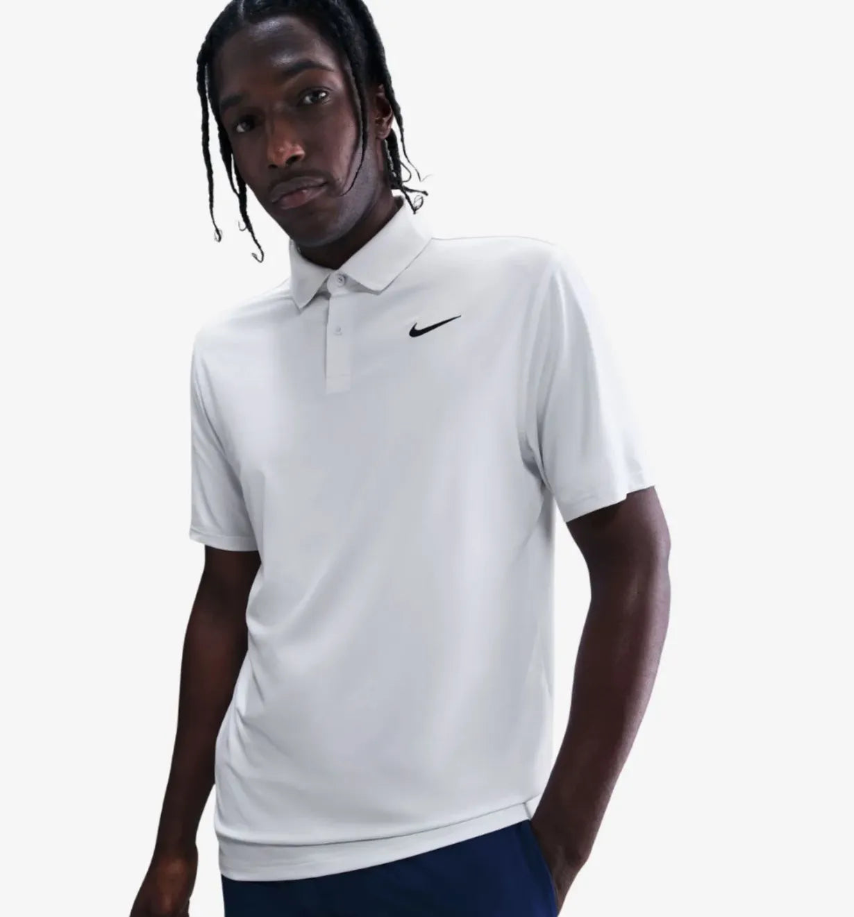 Nike Mens Golf Shirt | M Velocity Solid Polo | White-Black