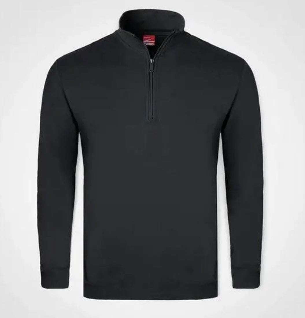 Custom Apparel Mens Jersey | Stay Warm | 1/4 Zip | Electric Black