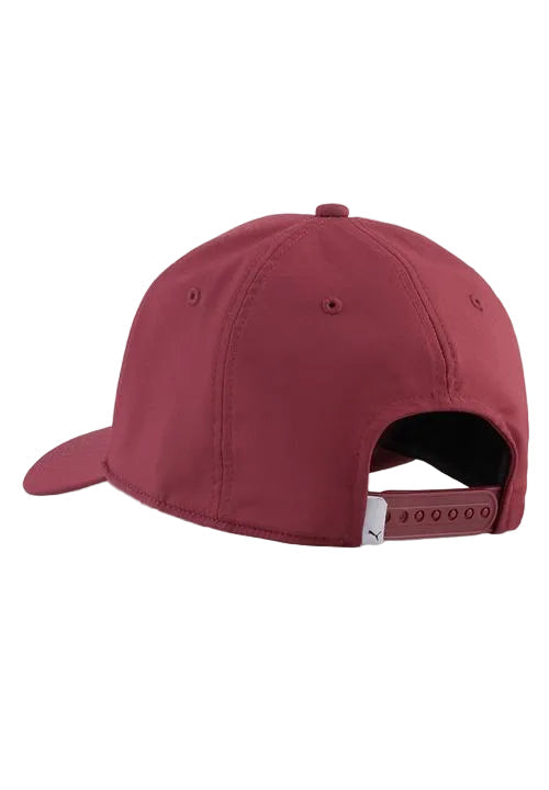 Puma Mens Golf Cap | Heritage P Tech | Ruby Shimmer-Alpine Snow