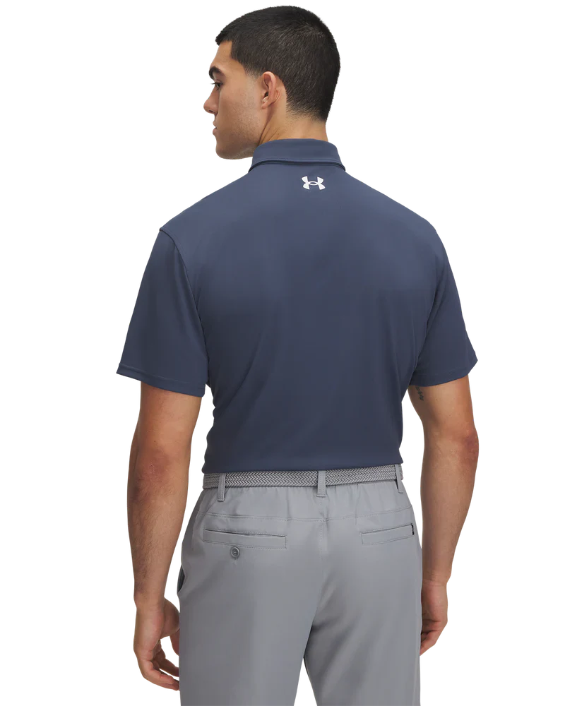 Under Armour Men's Golf Shirt | T2G Pique Polo | Downpour Grey