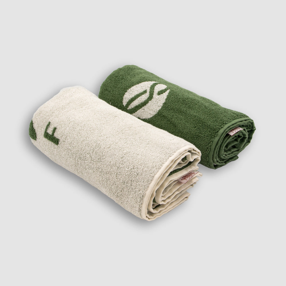 Slater Golf | Retro Utility Towel | Cannoli Cream Green
